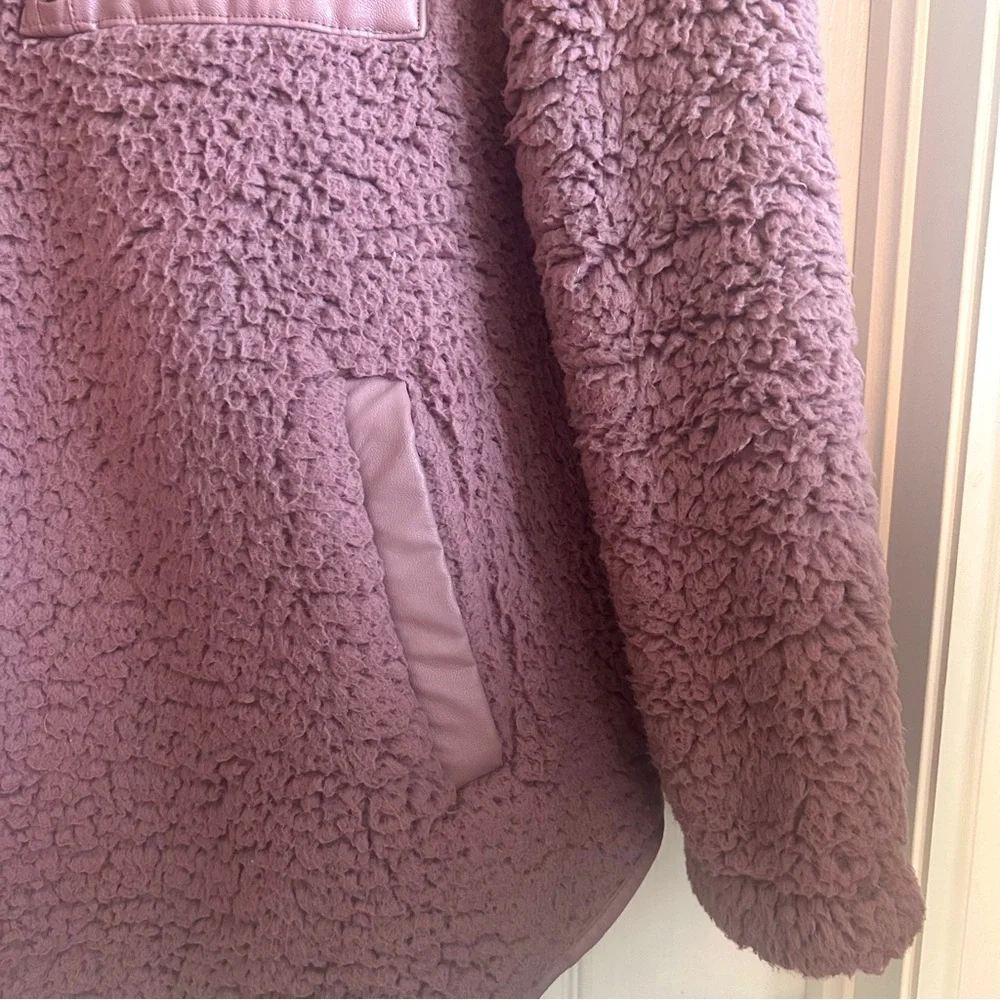 Abercrombie Woman Fleece Quarter Zip Pullover Sweatshirt Size XL - Picture 4 of 5